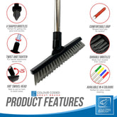 Colour Coded Red Handle and Angled Grout Brush Head